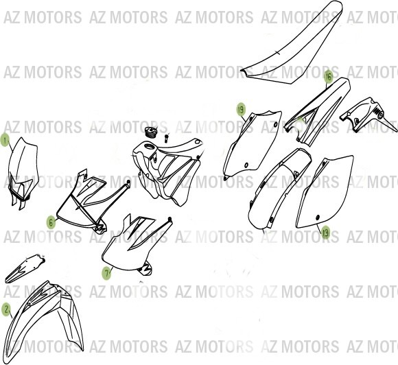 [2006 2007]KIT 7 PLASTIQUES RR 4T 400 450 525 BETA KIT CARENAGES RR4T